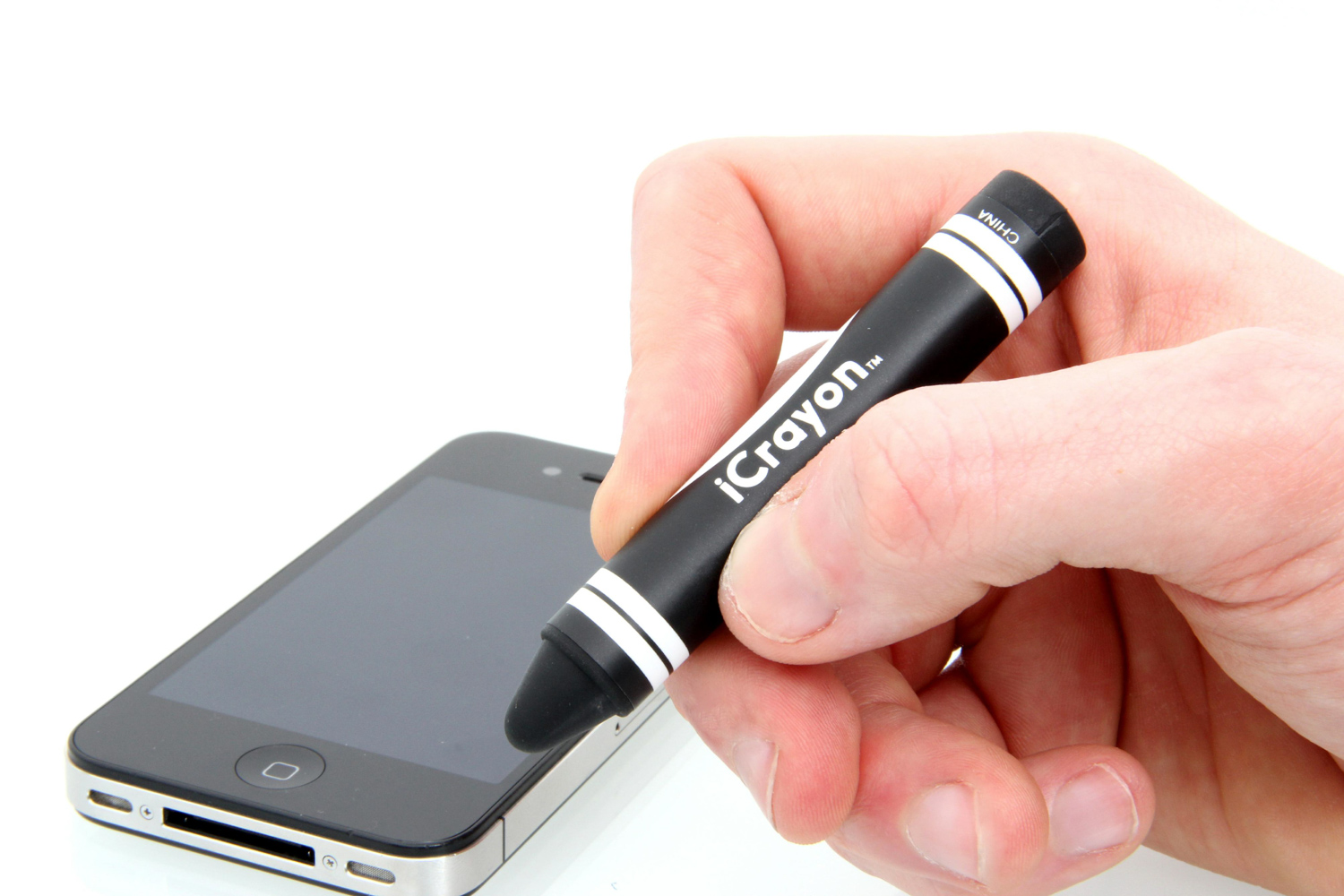 Eingabestift iCrayon (schwarz) für Smartphones und Tablets - Thumbs Up