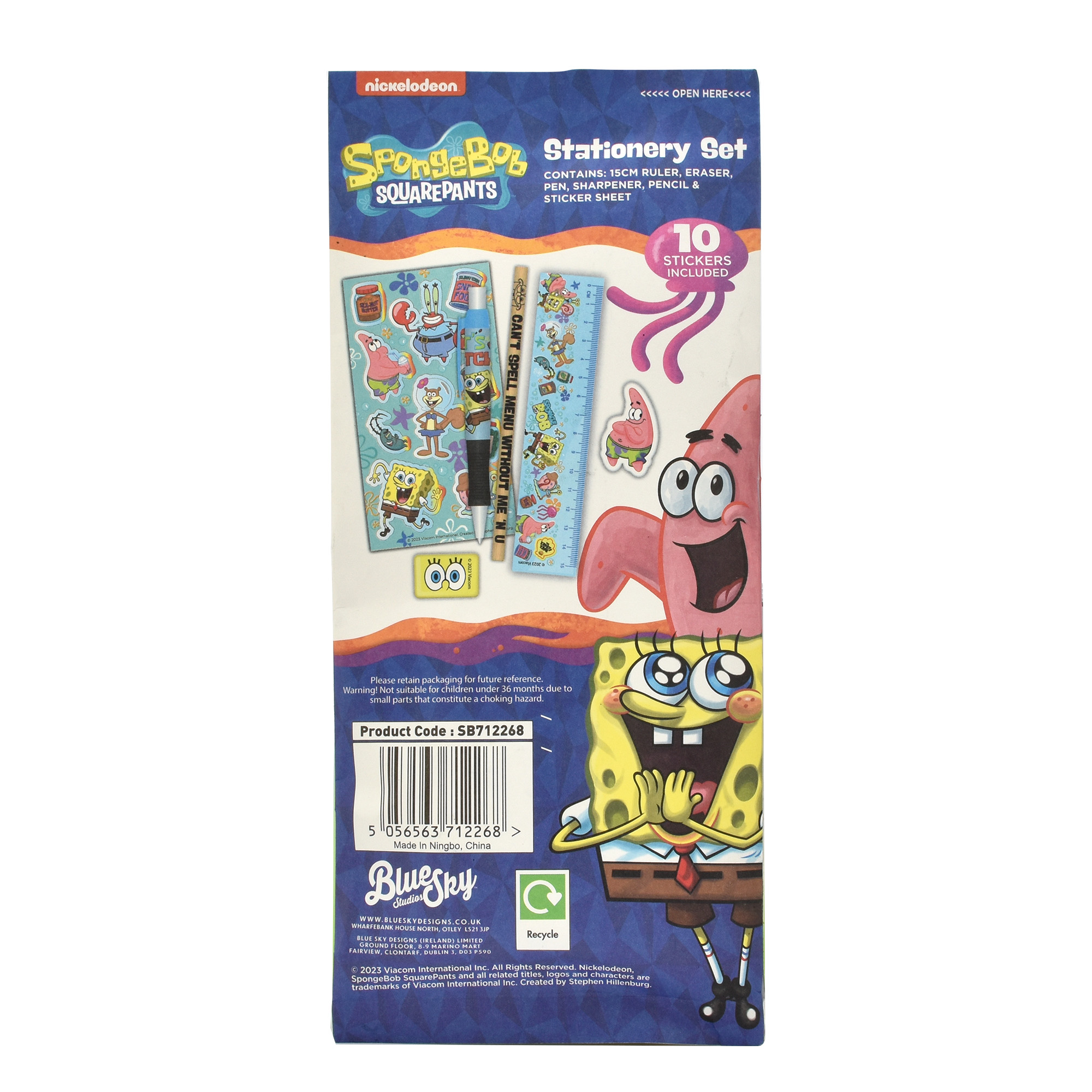 SpongeBob - Schreibwaren Set 6-teilig