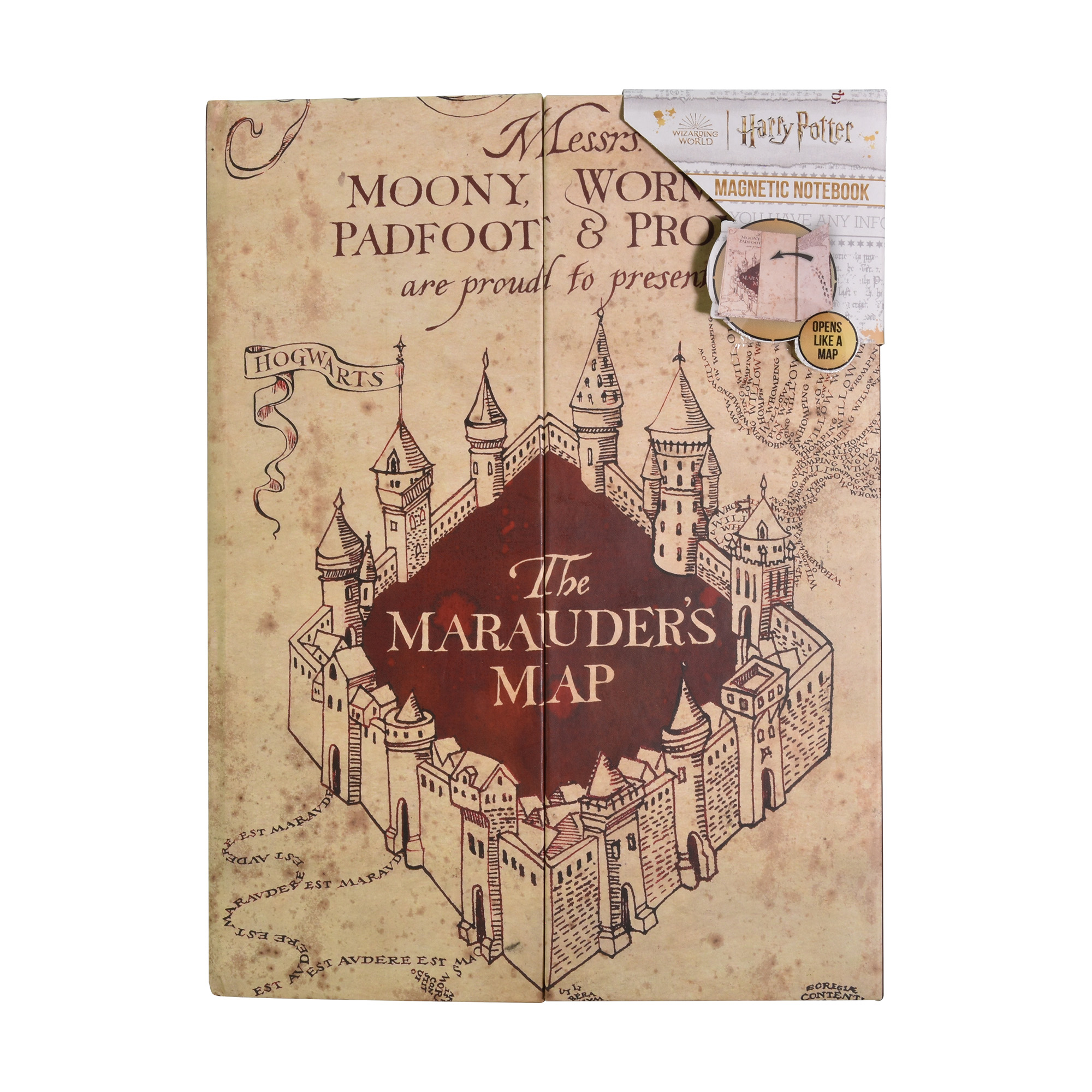 Harry Potter - Notizbuch A5 im Design der Karte des Rumtreibers