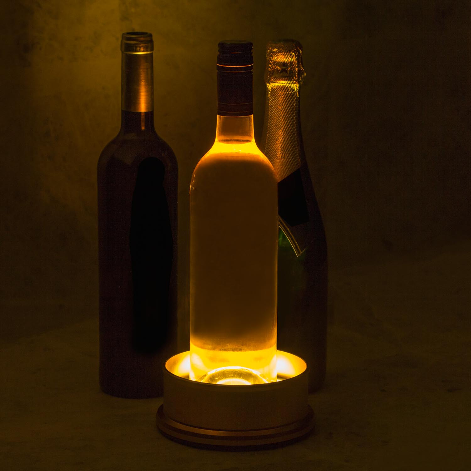 Design Flaschen - Untersetzer (mit LED Beleuchtung) - Thumbs Up