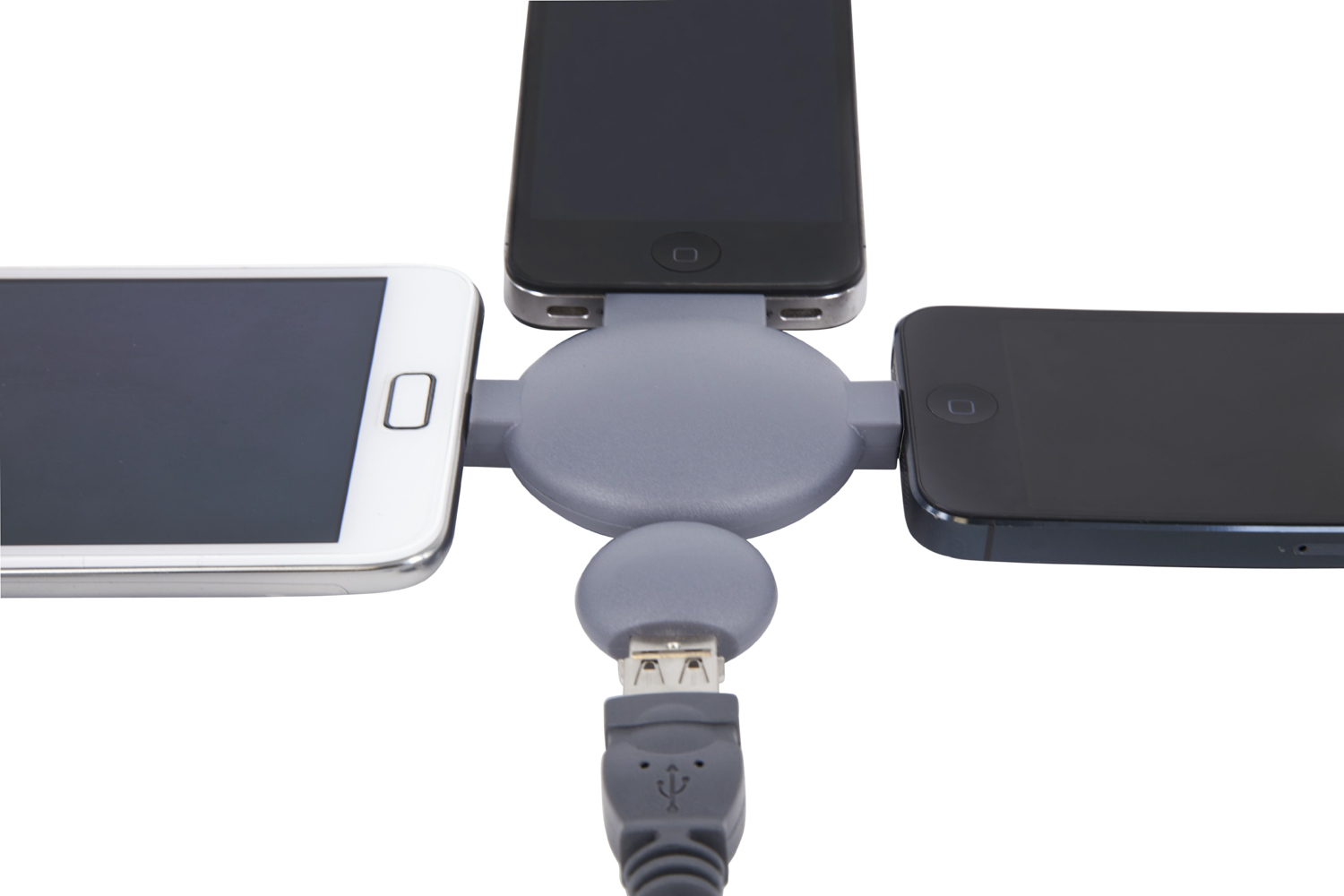 3 in 1 USB Smartphone Ladekabel - kompatibel mit iPhone 4 5 6 SE 7 & Micro USB
