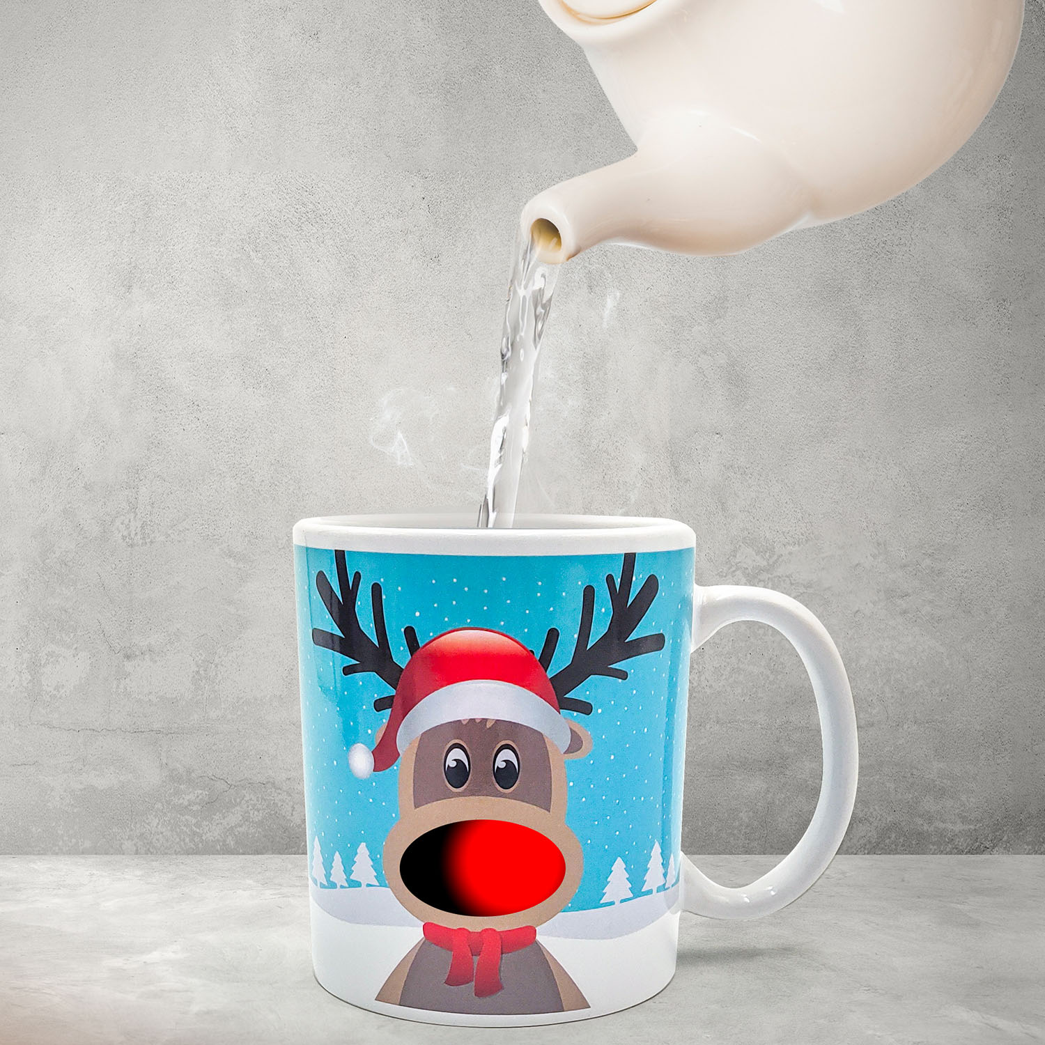 Mad Monkey - Tasse "Reindeer Mug" - Rentier Tasse mit Farbwechsel